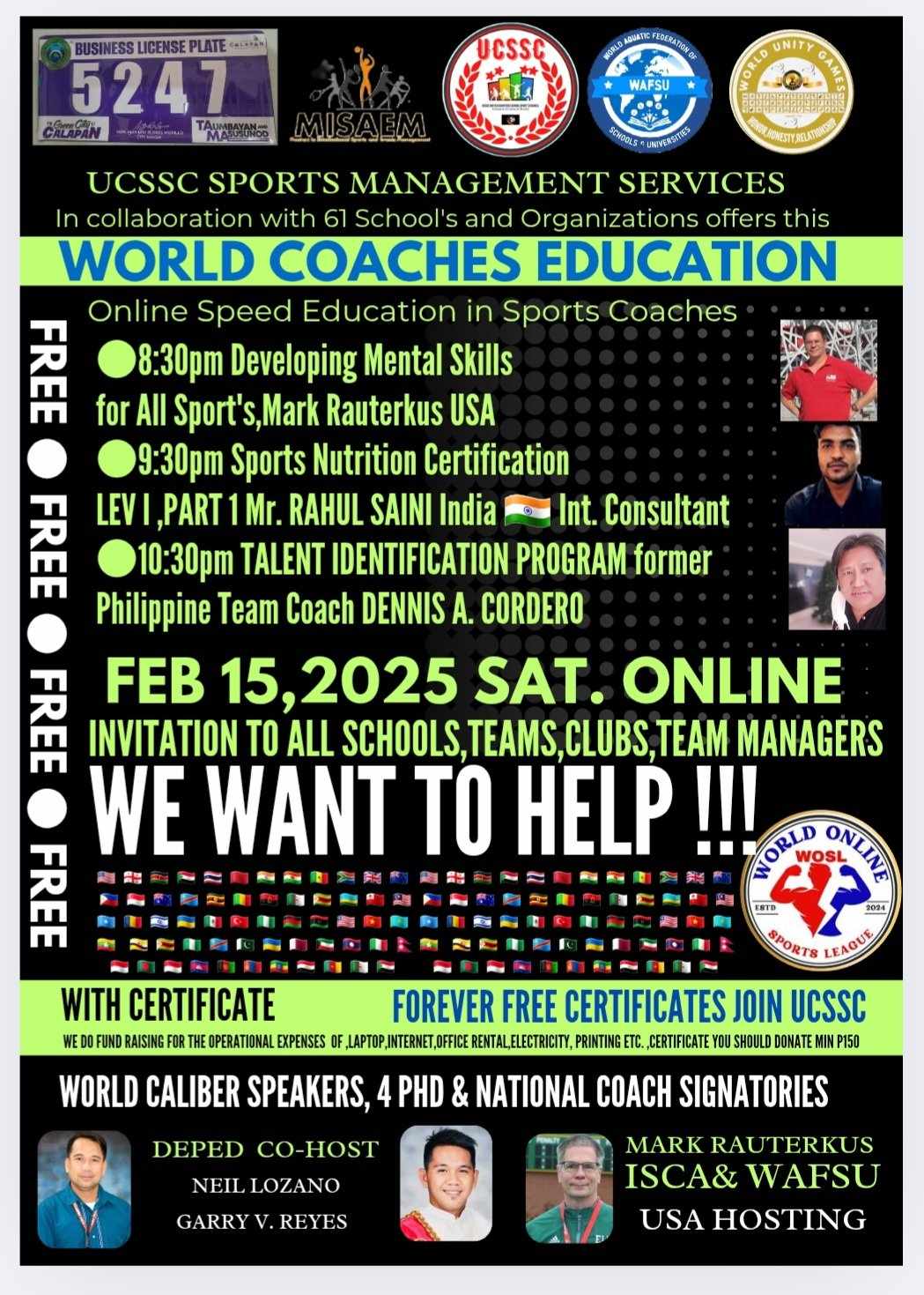 Poster for seminars on Feb 15
